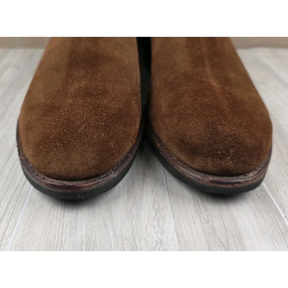 Allen Edmonds Port Washington Chelsea Ankle Boots Brown Suede Mens 10.5D 2918